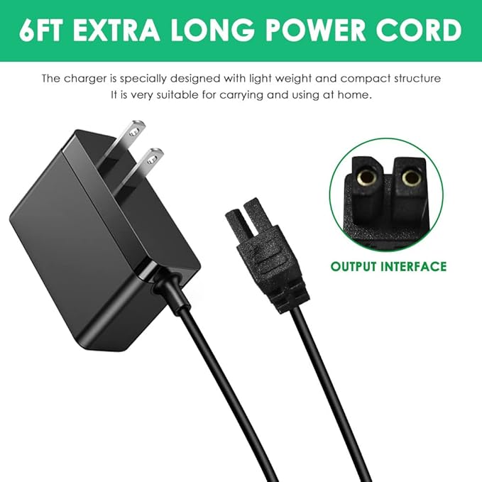 Mrgru Replacement Charger for HJ604C-CHRG Compatible with Sun Joe Electric Lawn Grass Mower HJ604C HJ605CC Power Adapter Supply