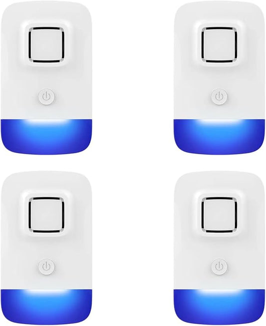 Ultrasonic Pest Control Repeller Plug in, Electronic Rodent Repellent for Indoor Home, Mosquito Repellent, Cockroach Killer, Spider Repellent (4 Pack)