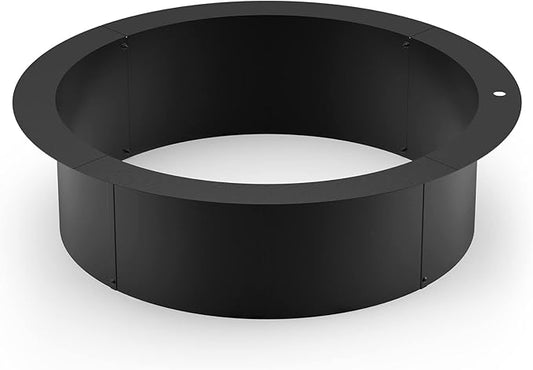 Stanbroil Outdoor Fire Pit Ring 36 Inch Outer/30 Inch Inner Diameter, 2mm Thickness Steel Round Wood Burning Firepit for Outside, DIY Fire Ring Liner Insert for Above or In-Ground Backyard Bonfire