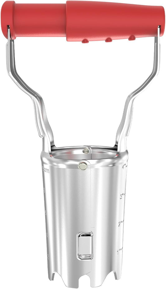 FLORA GUARD Bulb Planter with Depth Markers - Automatic Soil Releasing Seed Bulb Transplanter for Planting/Digging Tulips, Daffodils, Dahlias and More