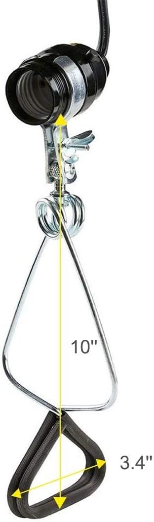 Simple Deluxe HIWKLTCLAMPSOCKET 1-Pack E26 Clamp Light Socket up to 150 Watt 18/2-Gauge 6 Feet Cord, Lamp, Black