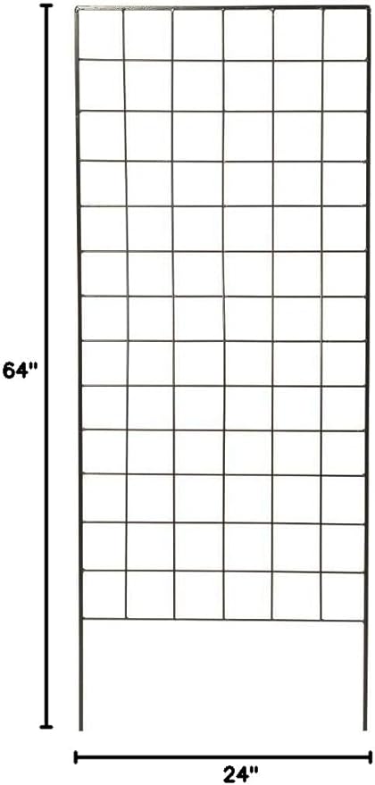 American Garden Works STNMB Narrow Screen Trellis, Black 64.25"H