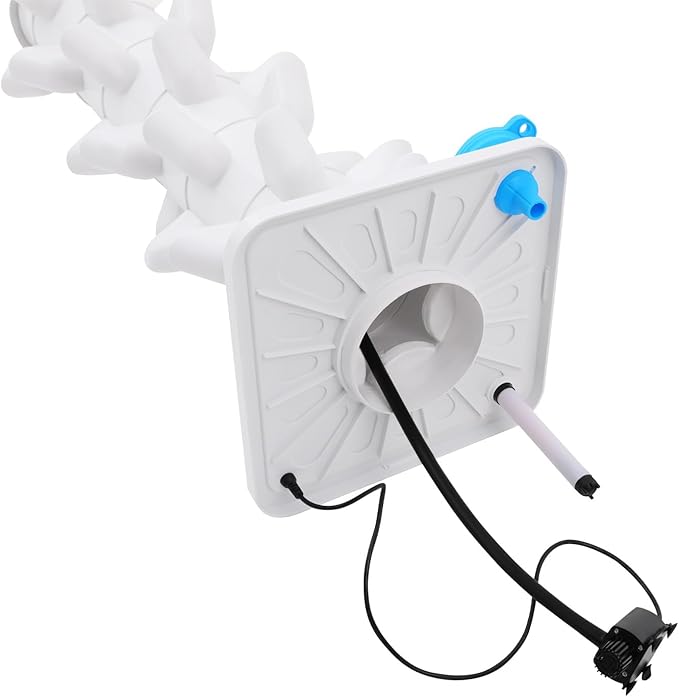 Hydroponic Growing Tower, 7 Layer 35 Pods Hydroponic Grow Towers Kit with Water Pump and Movable Water Tank, Plant Germination Kit, for Vegetable, Strawberries, Lettuce