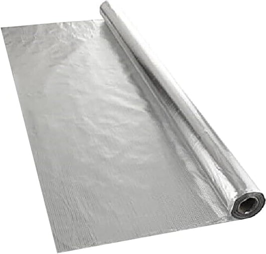 Trade Winds Insulation: Silver Reflective Film (36INCH X 4FT) - Grow Room Accessory - Indoor Plant Growing Reflective Film - Metalized Film - Waterproof - Weatherproof - Heavy Duty Mylar Scrim
