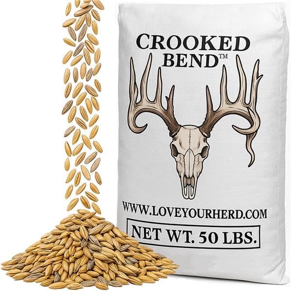 Last Resort Blend, 50LB Bulk, Winter Food Plot Seed for Deer, Cereal Grain Rye, Wheat, Barley, Triticale & Oat Seeds Grow Whitetail & Turkey Attractants & Cold Hardy Hunting Food Plots
