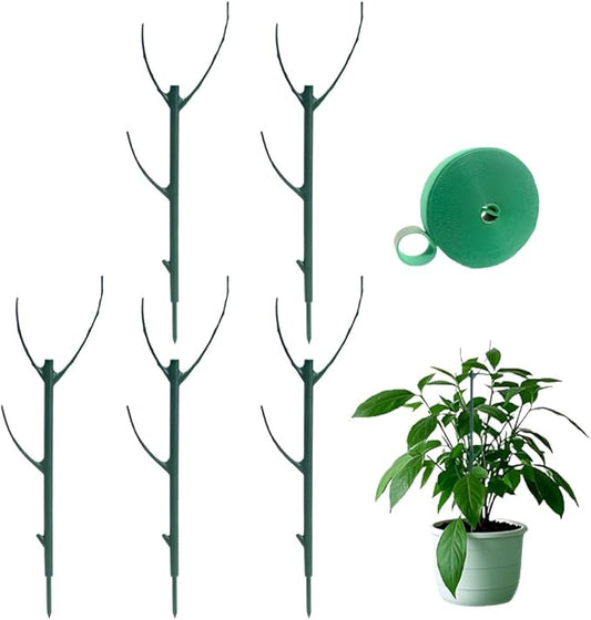 5 Pack Stackable Monstera Plant Support Stakes, Garden Plant Stakes for Indoor and Outdoor Plants, Moss Poles Holder Stick Monstera Plant Stem Supports Structures for Climbing Potted Plants (5 Pack)