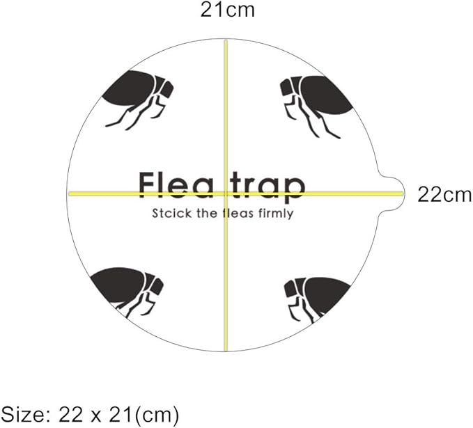 Flea Trap Refills 10 Packs, Flea Trap for Inside Your Home, Replacement Pads for Fleas Light, 7.1 Inch Natural Glue Discs Refill