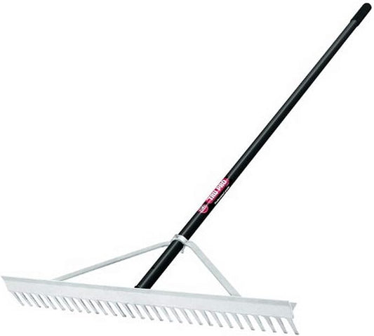 Truper 33022 Tru Pro 30-Inch Aluminum Landscape Rake, Aluminum Handle, 66-Inch