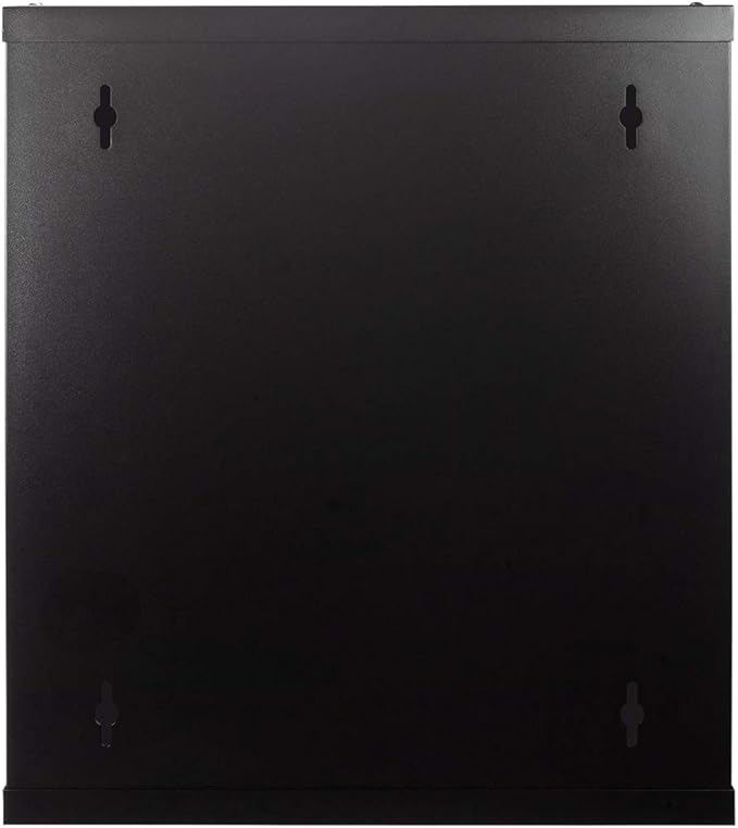 NavePoint 12U Server Rack Enclosure with Glass Door, Cooling Fan, Locks, & Removable Side Panels - 12U Wall Mount Network Cabinet 19 Inch Rack 17.7" Deep (450mm)