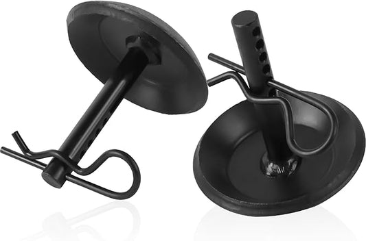 AR-PRO Replacement Snow Plow Skid Shoes for Compatible with ATV/UTV Polaris K-Plow 2205071 and 2208864 - Hardened Steel Snow Plow Non-Slip Base with Quick-Release Cotter Pins (2-Pack, Black)