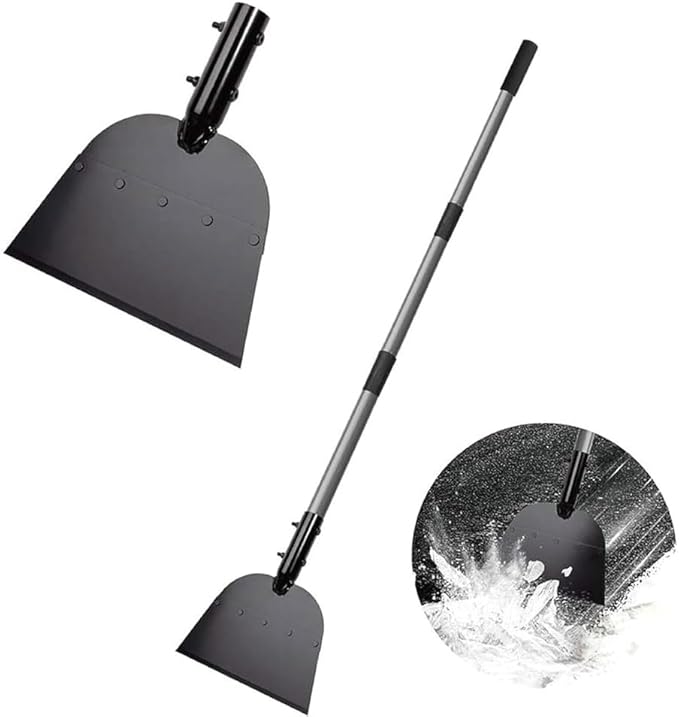 Gardenpal Flat Shovel,Snow Shovel, Ice Scraper, 54 inch Snow Ice Chopper for Walkway,Garden Cleaning Ice Removal Tool for Road