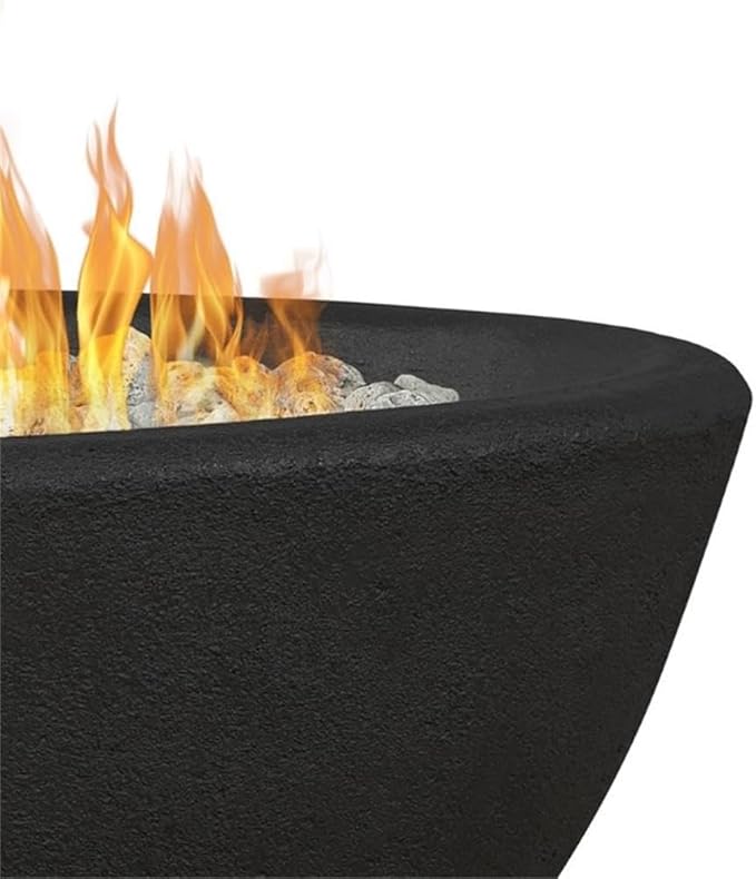 Riverside Oval Propane Fire Bowl in Shale by Real Flame