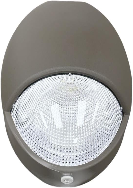 Mini Wall Pack Emergency Lights, LED Emergency Lights with Battery Backup, 90min Power, Photocell Sensor, IP65, Wet Resistant, 12W for Business and Home, Dark Bronze, 6 Pack