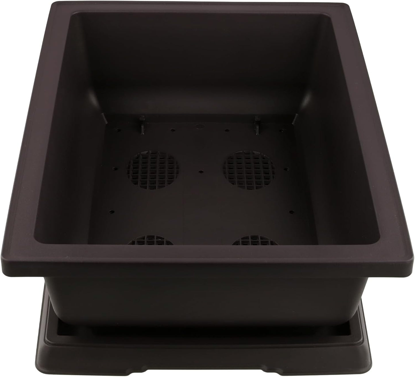 2 PCS 14 Inches Plastic Bonsai Training Pots, Rectangular Bonsai Tree Pots with Trays, Large Plastic Bonsai Container for Indoor, Outdoor