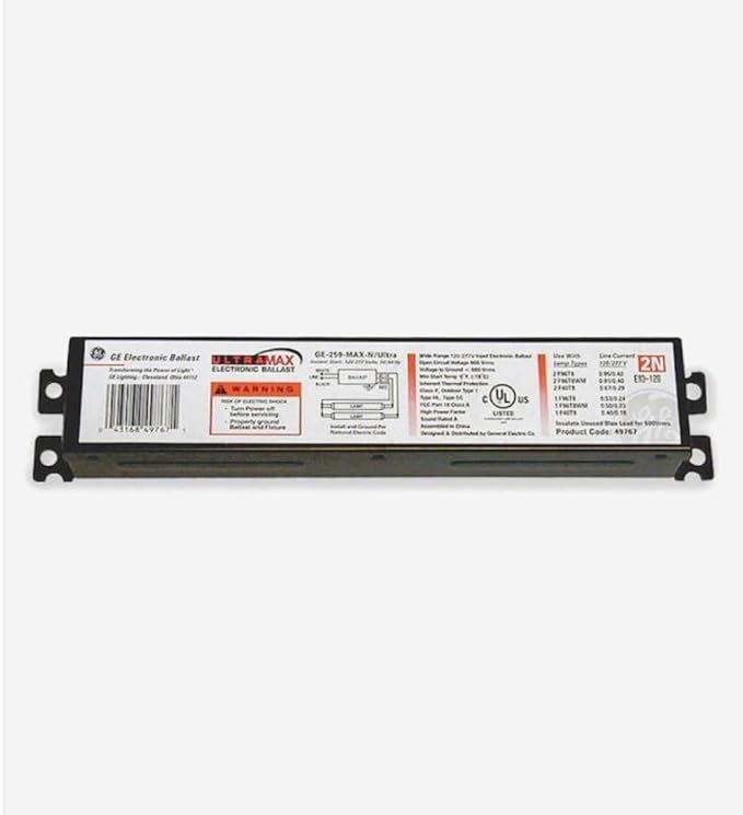 GE 49767 - GE259MAX-N/ULTRA T8 Fluorescent Ballast