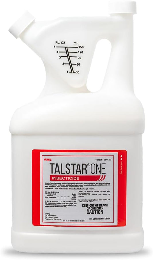 Talstar One (Bifenthrin 7.9%), Water-Based – Controls 75+ Indoor & Outdoor Pests, EPA-Approved, Yields 32–320 Gal