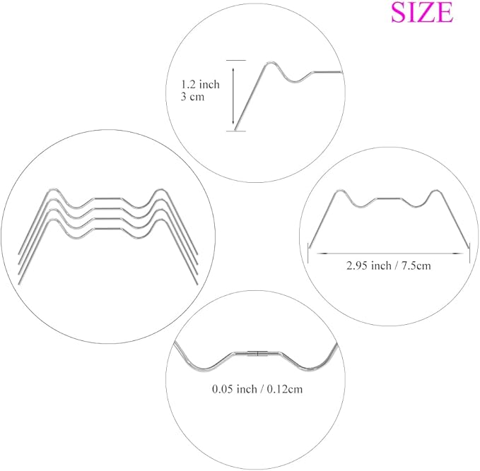 70 Pieces Stainless Steel Greenhouse Panel Clips Greenhouse Glazing Clips Wire Clip Thick Gauge Wire W Type Clip Stability High Tensile for Harbor Freight 2.95 inch/7.5cm