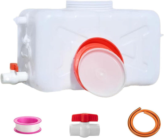 Large Capacity Water Container with Spigot Hose, Portable Water Storage Tank 52.8 Gallon No Leakage Camping Water Carrier for Emergency Vehicle Car Outdoor Hiking Picnic(Size:25L/6.6Gal)