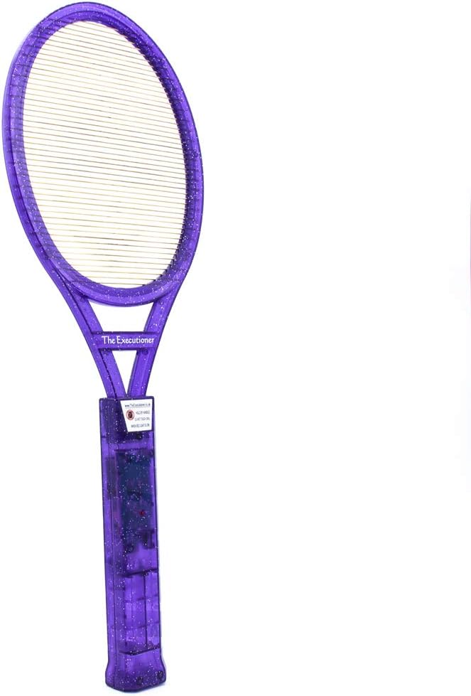 The Executioner Fly Zapper Mosquito, Wasp, Bug, Insect Killer Swatter Electric Fly Zapper Racket Single Layer for Efficient Zapping Indoor Outdoor (Purple)