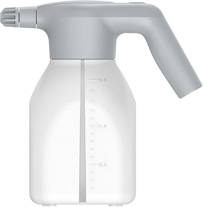 1.5L/2L Rechargeable Electric Spray Bottle | Automatic Indoor Plant Sprayer | Continuous 3-Hour Runtime | Perfect for Gardening & Home Use(White,2L)