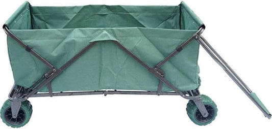 Impact Canopy Folding Collapsible Utility Wagon, Extra-Large Wagon with All-Terrain Wheels, Forest Green