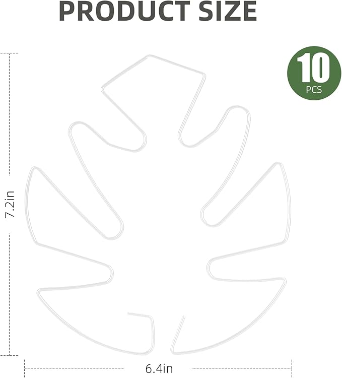 10PCS Iron Monstera Plant Support, Uniquely Designed Indoor Plant Accessories, Stable Plant Support Stakes for Indoor Plant, Turtle Shell Bamboo Clamp Set for Thriving Growth