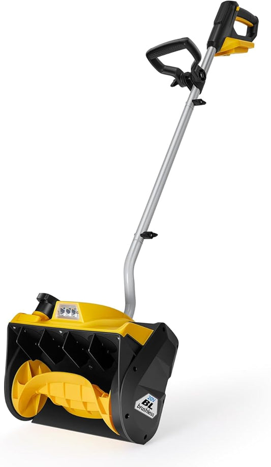 Cordless Snow Shovel Compatible with Dewalt 20V Max Battery(Tool Only), 12” Brushless Snow Blower Electric Power Snow Thrower, w/LED Light, Adjustable Direction, for Driveway Walkways Snow Removal