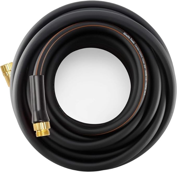 Giraffe Tools Garden Hose 50ft x 5/8", Water Hose Heavy Duty, Flexible, Lightweight Hybrid Hose with Swivel Handle, Male to Female Fittings