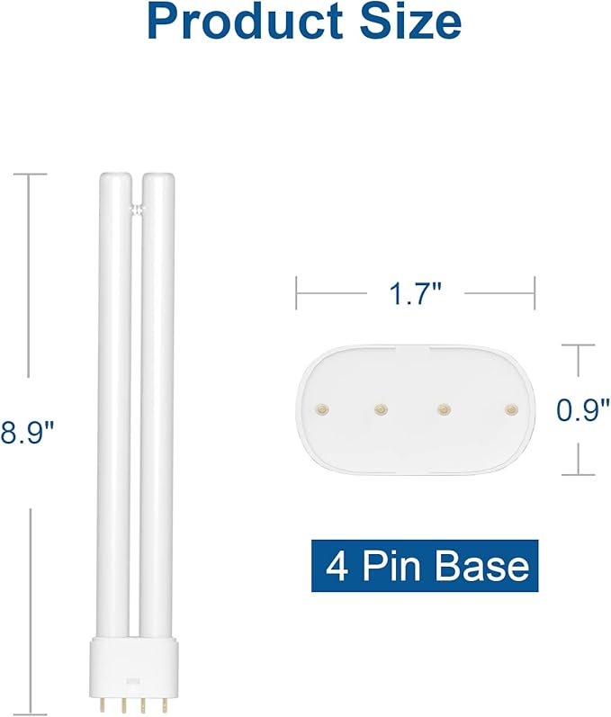 Dichroma 18W H-Shaped Bug Zapper Replacement Bulbs Compatible with 18W Indoor Outdoor Mosquito Lamps for Home with 4 Pin Base