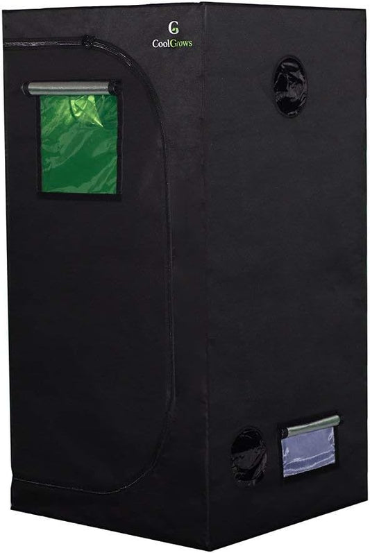 Grow Tent, 32"x32"x63" Mylar Grow Tent with Obeservation Window and Floor Tray for Indoor Plant Growing (32" x 32" x 63")