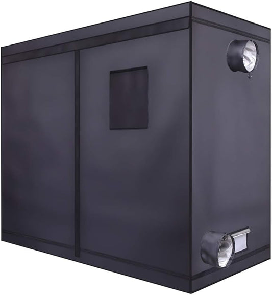 Plant Grow Tent, Black, 240x120x200cm, Indoor Growing, Enclosure with Observation Window and Floor Tray