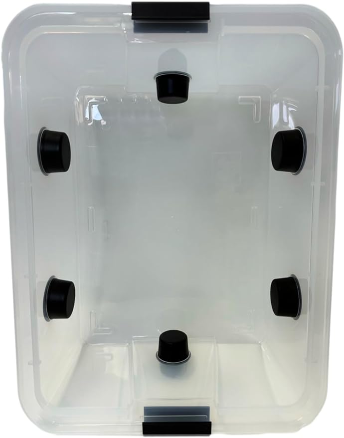 Grower's Select 66Q Large Mushroom Monotub Fruiting Chamber with Filter Disks and Liner