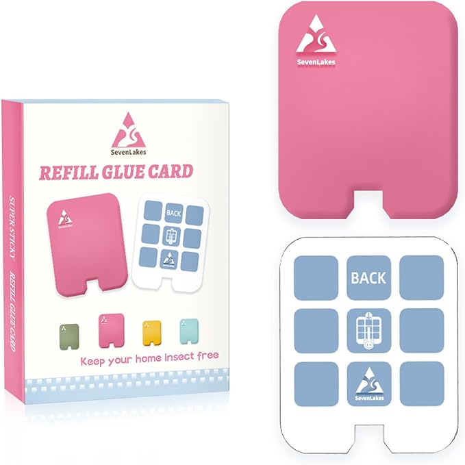 36 Pcs Sticky Refill Glue Cards, Compatible with Safer Home SH502, Dynatrap DT3005W-DS3, DT23005-06, Targets Moth, Fly, Mosquito, Gnat and More, Safe and Super Sticky (Peach Pink)