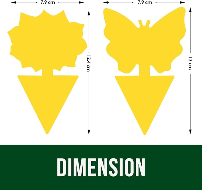 Garsum Fruit Fly Sticky Trap for Indoor and Outdoor, 36 Pack Fungus Gnat Killer for Houseplant,Mosquitos, Flying Insect, White Flies