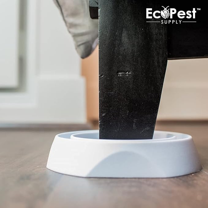 Bed Bug Interceptors – 8 Pack | Bed Bug Blocker (Pro) Interceptor Traps (White) | Insect Trap, Monitor, and Detector for Bed Legs