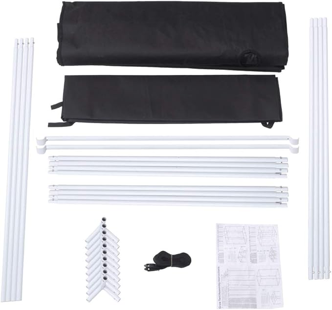 Plant Grow Tent, Black, 90x90x180cm, Indoor Growing with Observation Window and Floor Tray, Oxford Cloth, Eco-friendly Care