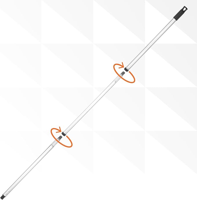 Superio Adult Rake with 3-Part Aluminum Handle, Durable Plastic Head to Sweep Leaves in Lawn and Tidying Up The Garden, 61"