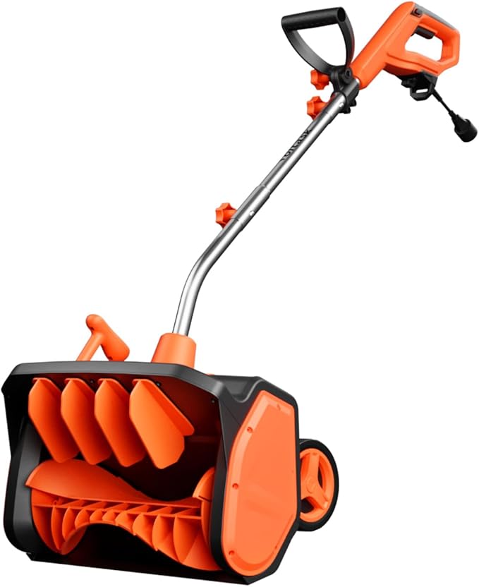 VOLTASK 17-Inch Corded Snow Blower, 12 Amp Electric Snow Blower with Directional Plate