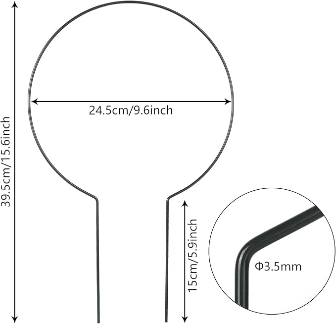 Acrux7 10 Pcs Circle Trellis for Climbing Plants Indoor Small Trellis for Potted Plants Plant Trellis for Hoya Vines Topiary Frames