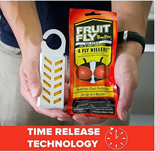 Fruit Fly BarPro – Vapor-Activated Insect Control Strip – Better Than Fruit Fly Traps – Kills Flies, Gnats, Roaches, Mosquitoes, and More – Odorless, 4 Month Protection