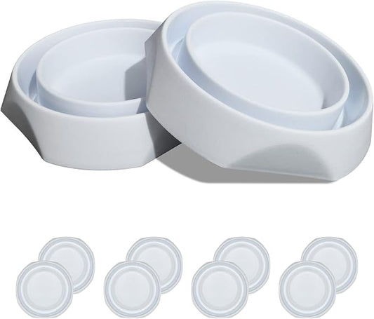 Bed Bug Interceptors with Anti Skid Pads | Bed Bug Traps and Detectors for Bedugs (White-8 Pcs)