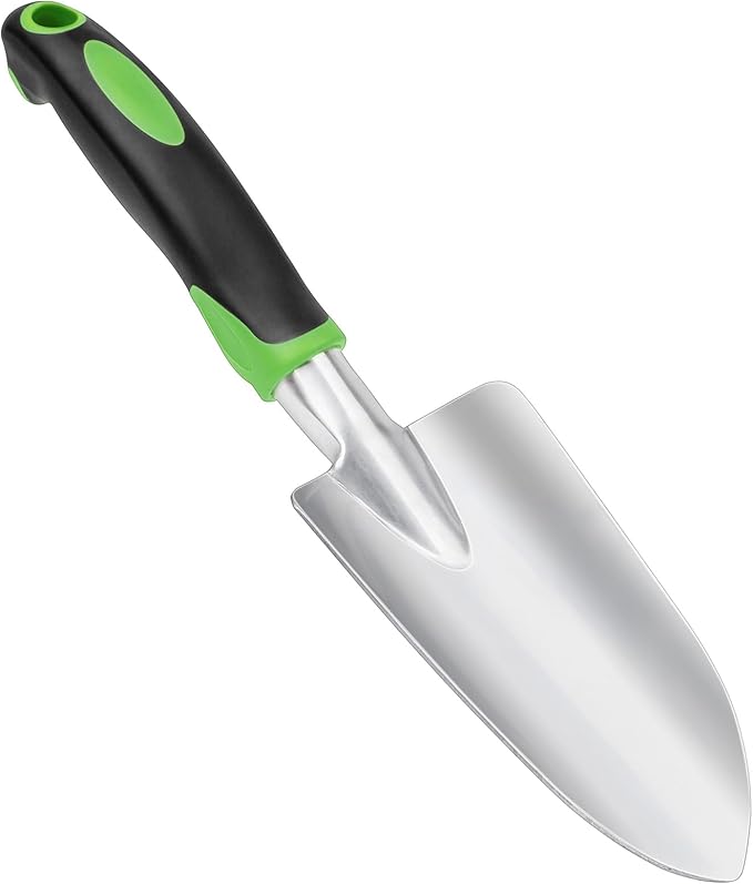 Garden Shovel Hand Trowel, Heavy Duty Hand Shovel with Ergonomic Handle,Garden Shovels for Digging, Rust Resistant Garden Spade Garden Tools for Garden Work, Green