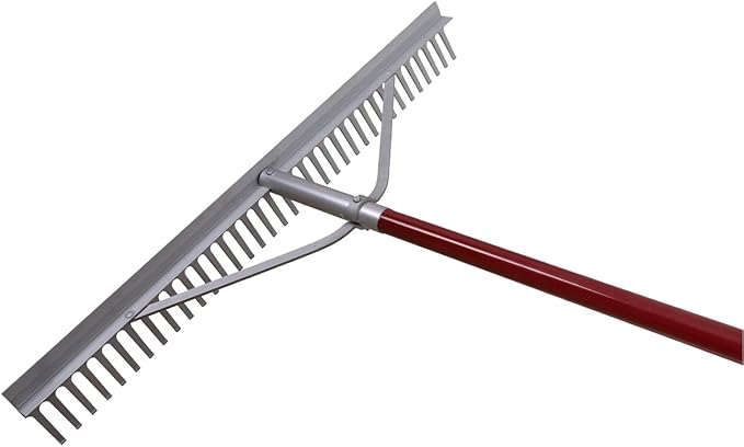 KYLIN Landscape Rake for Lawns 36Tines 36Inch with 66 Inch Extra-Long Aluminum Handle, Leaf Rake Tool for Loosening Soil, Lawn Care, Weeding Lake, Garden, Pond, Beach Landscaping