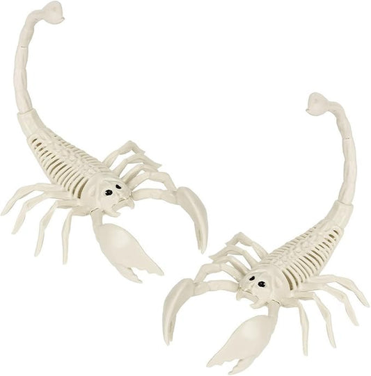 Halloween Animal Skeleton Decor Halloween Decorative Horrible Cow Bat Spider Rat Bones for Decoration (2, Scorpion)