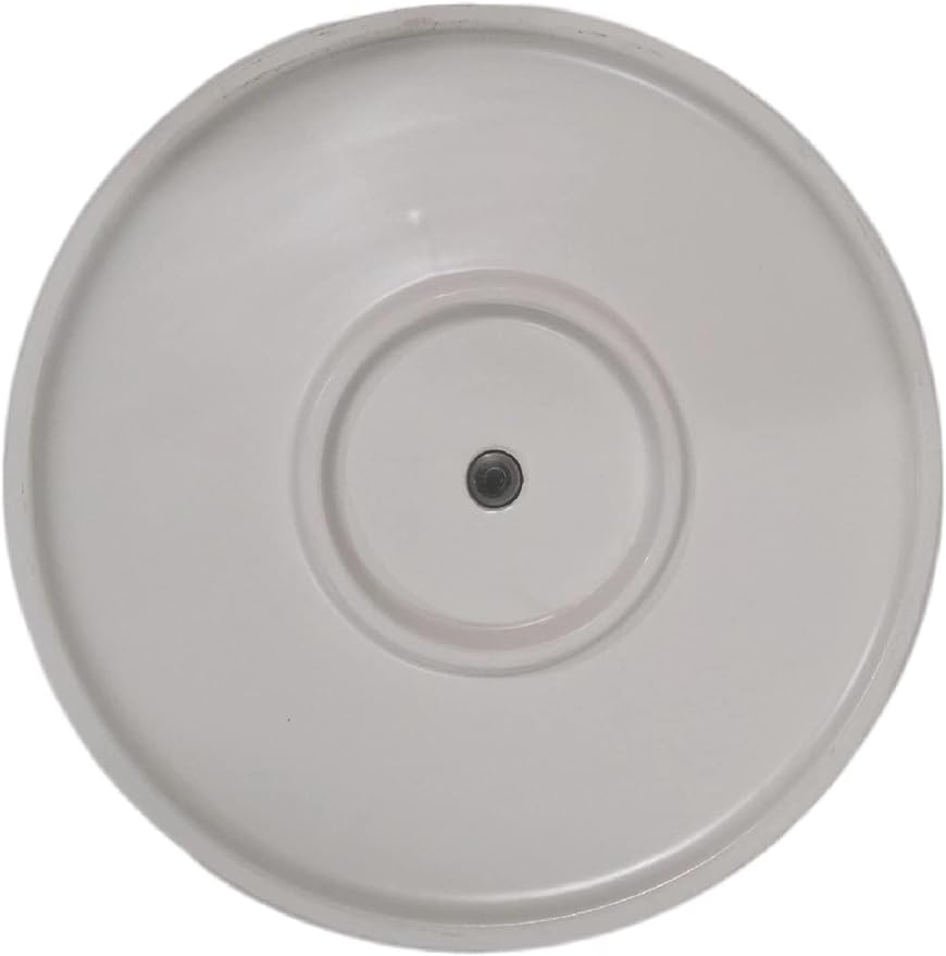 Amazon Basics Fluted Ceramic Round Planter, 10 in, White