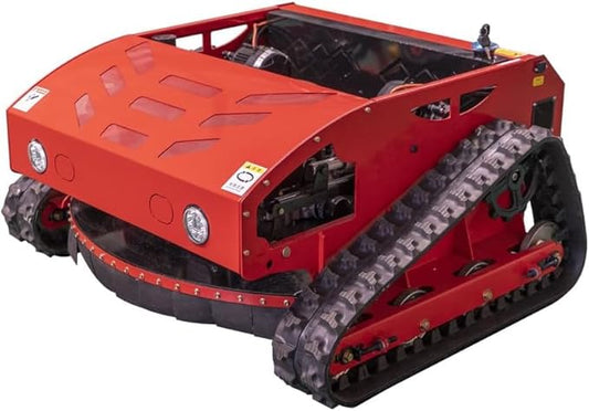 Lawn Mower, Remote Control Lawn, Small Crawler Oil-Electric Hybrid Four-Wheel Drive Lawn Mowing and Weed Whacker, All Terrain Grass Cutter Yard Mower, 50° Climbing (SKD-452-80L)