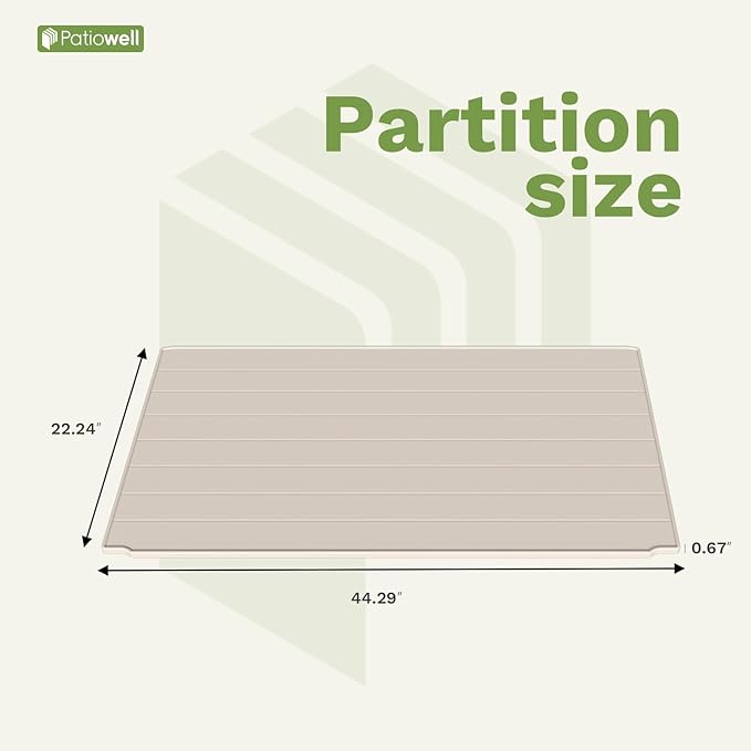 Patiowell Shelf of Plastic Outdoor Storage Cabinet, 26/50 Cu Ft Lockable Outdoor Storage Shed Waterproof Patio Tools Storage Box (2 Shelves),Beige