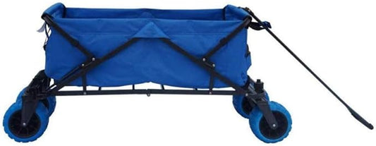 Impact Canopy Folding Collapsible Utility Wagon with All-Terrain Wheels, Royal Blue