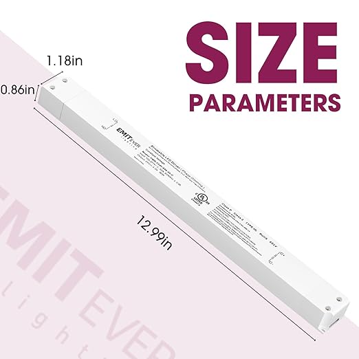 EMITEVER 96W Triac Dimmable LED Driver,Power Supply 100-277V AC to 24V DC, 0-100% Dimming Transformer for LED Lights,Compatible with Lutron and Leviton Dimmers,UL Listed