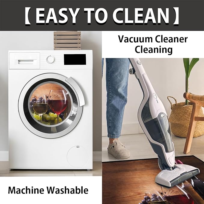 cfpolar Wine Half Round Door Mat, Farmhouse Red Wine Goblet Semicircle Doormat, Non Slip Soft Area Rug, 24 x 36 in